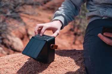 Logotrade promotional item picture of: Skywave RCS recycled plastic solar speaker 12W