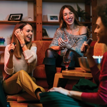 Logo trade business gift photo of: Singvibe RCS recycled plastic karaoke set with double mic