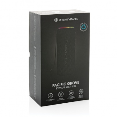 Logo trade promotional merchandise picture of: Urban Vitamin Pacific Grove RCS rplastic 30W speaker IPX7