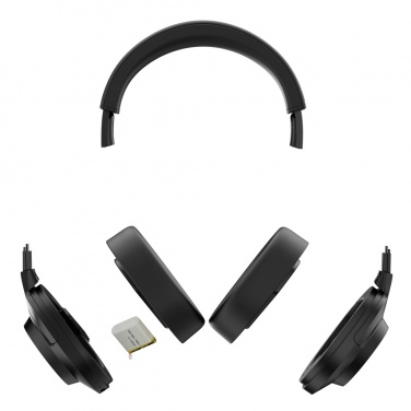 Logo trade corporate gifts image of: Irvine RCS recycled and repairable ANC wireless headphone