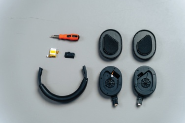 Logo trade business gift photo of: Irvine RCS recycled and repairable ANC wireless headphone