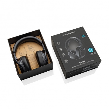 Logo trade corporate gift photo of: Irvine RCS recycled and repairable ANC wireless headphone