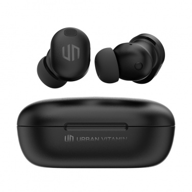 Logo trade corporate gifts image of: Lakewood RCS recycled and repairable wireless earbuds