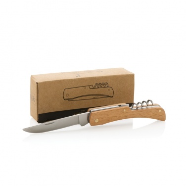 Logotrade advertising products photo of: Wooden knife with bottle opener
