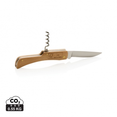Logotrade promotional item picture of: Wooden knife with bottle opener
