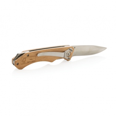 Logo trade promotional gifts image of: Wooden outdoor knife