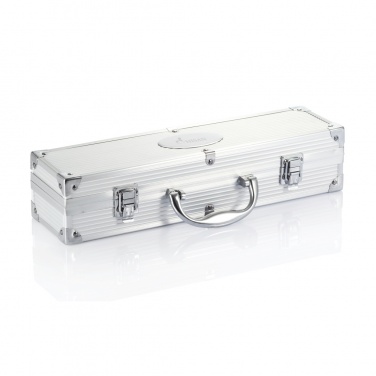 Logotrade promotional gift picture of: 3 pcs barbecue set in aluminium box