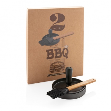 Logo trade corporate gift photo of: BBQ set with hamburger press and brush