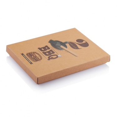 Logotrade promotional gift picture of: BBQ set with hamburger press and brush