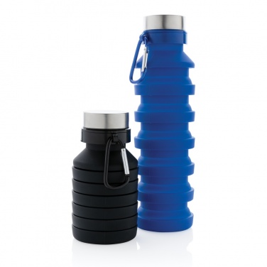 Logo trade promotional item photo of: Leakproof collapsible silicone bottle with lid