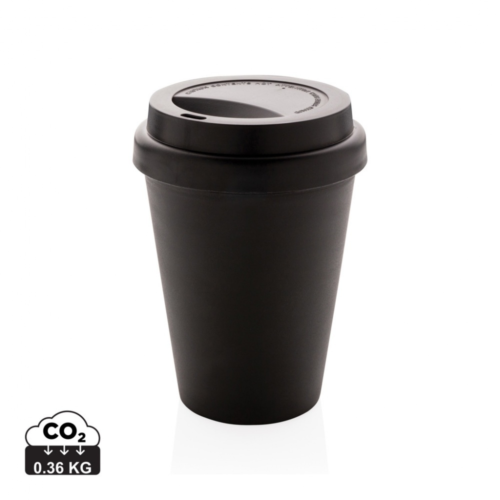 Logo trade promotional products image of: Reusable double wall coffee cup 300ml
