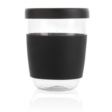 Logo trade promotional products image of: Ukiyo borosilicate glass with silicone lid and sleeve