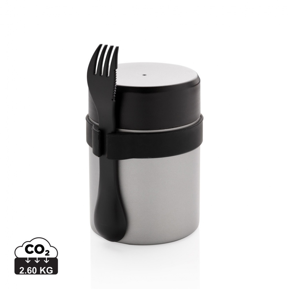 Logo trade promotional gifts image of: Bogota food flask with ceramic coating