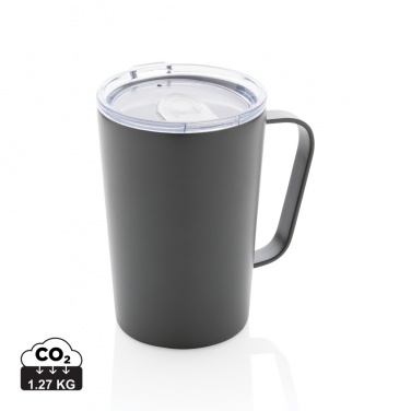Logotrade promotional items photo of: RCS Recycled stainless steel modern vacuum mug with lid