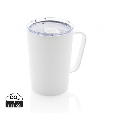 Logo trade promotional gift photo of: RCS Recycled stainless steel modern vacuum mug with lid