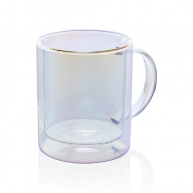 Logo trade promotional products picture of: Deluxe double wall electroplated glass mug