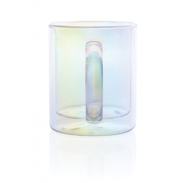 Logo trade promotional items picture of: Deluxe double wall electroplated glass mug