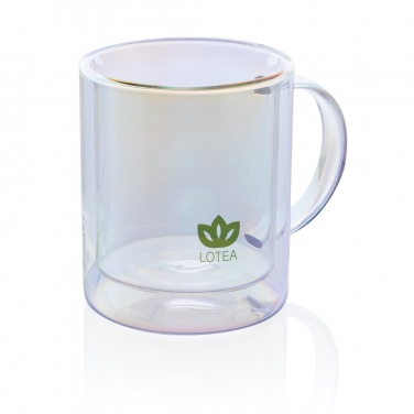 Logotrade promotional giveaway image of: Deluxe double wall electroplated glass mug