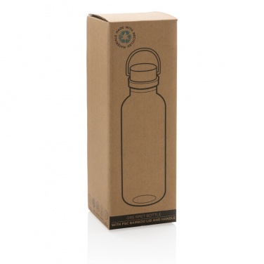 Logo trade corporate gift photo of: RCS RPET bottle with bamboo lid and handle