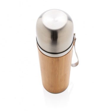Logo trade promotional giveaway photo of: Bamboo vacuum travel flask
