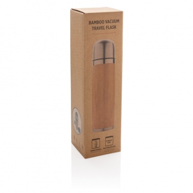 Logo trade promotional giveaway photo of: Bamboo vacuum travel flask
