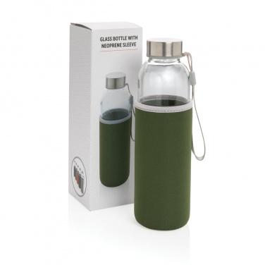 Logo trade business gift photo of: Glass bottle with neoprene sleeve