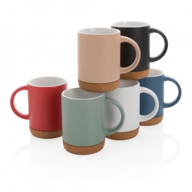 Logo trade promotional gifts picture of: Ceramic mug with cork base 280ml