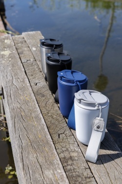 Logotrade promotional product image of: Cuppa RCS re-steel vacuum tumbler with lanyard