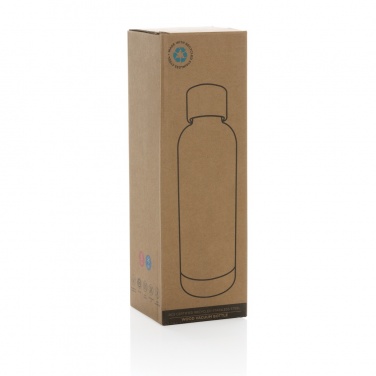 Logotrade promotional item picture of: Wood RCS certified recycled stainless steel vacuum bottle