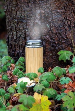 Logotrade business gift image of: Leak proof bamboo vacuum bottle