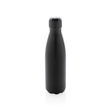 Logo trade corporate gifts image of: Solid colour vacuum stainless steel bottle 500 ml