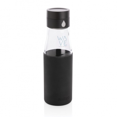 Logo trade advertising product photo of: Ukiyo glass hydration tracking bottle with sleeve