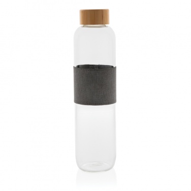 Logo trade advertising products image of: Impact borosilicate glass bottle with bamboo lid
