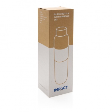 Logotrade promotional item picture of: Impact borosilicate glass bottle with bamboo lid