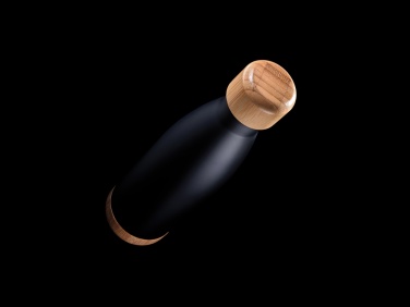 Logotrade promotional products photo of: Vacuum stainless steel bottle with bamboo lid and bottom
