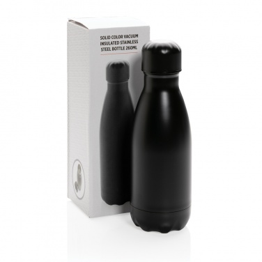 Logo trade promotional merchandise photo of: Solid colour vacuum stainless steel bottle 260ml