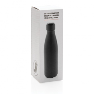 Logo trade promotional gifts image of: Solid colour vacuum stainless steel bottle 260ml