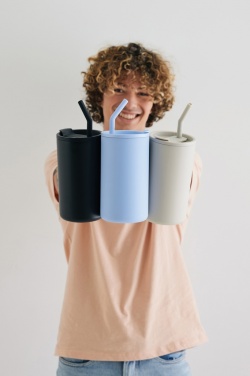 Logo trade promotional merchandise picture of: Cube RCS certified recycled steel mug 800ml