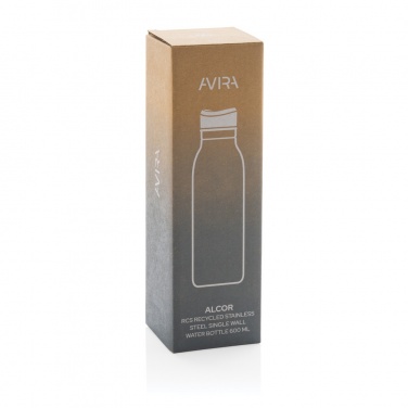 Logo trade advertising product photo of: Avira Alcor RCS Re-steel single wall water bottle 600 ML