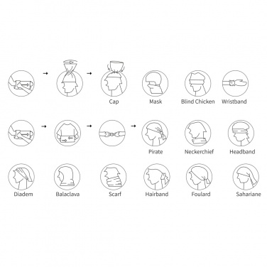 Logo trade corporate gifts image of: Multifunctional scarf