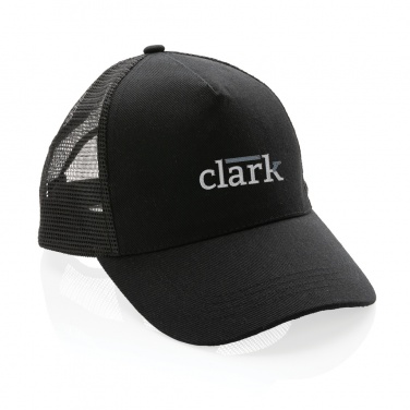 Logotrade advertising product image of: Impact AWARE™ Brushed rcotton 5 panel trucker cap 190gr