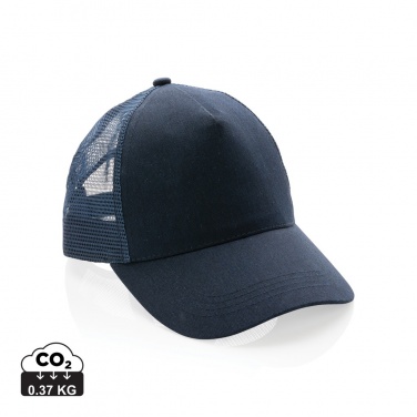 Logo trade corporate gifts image of: Impact AWARE™ Brushed rcotton 5 panel trucker cap 190gr