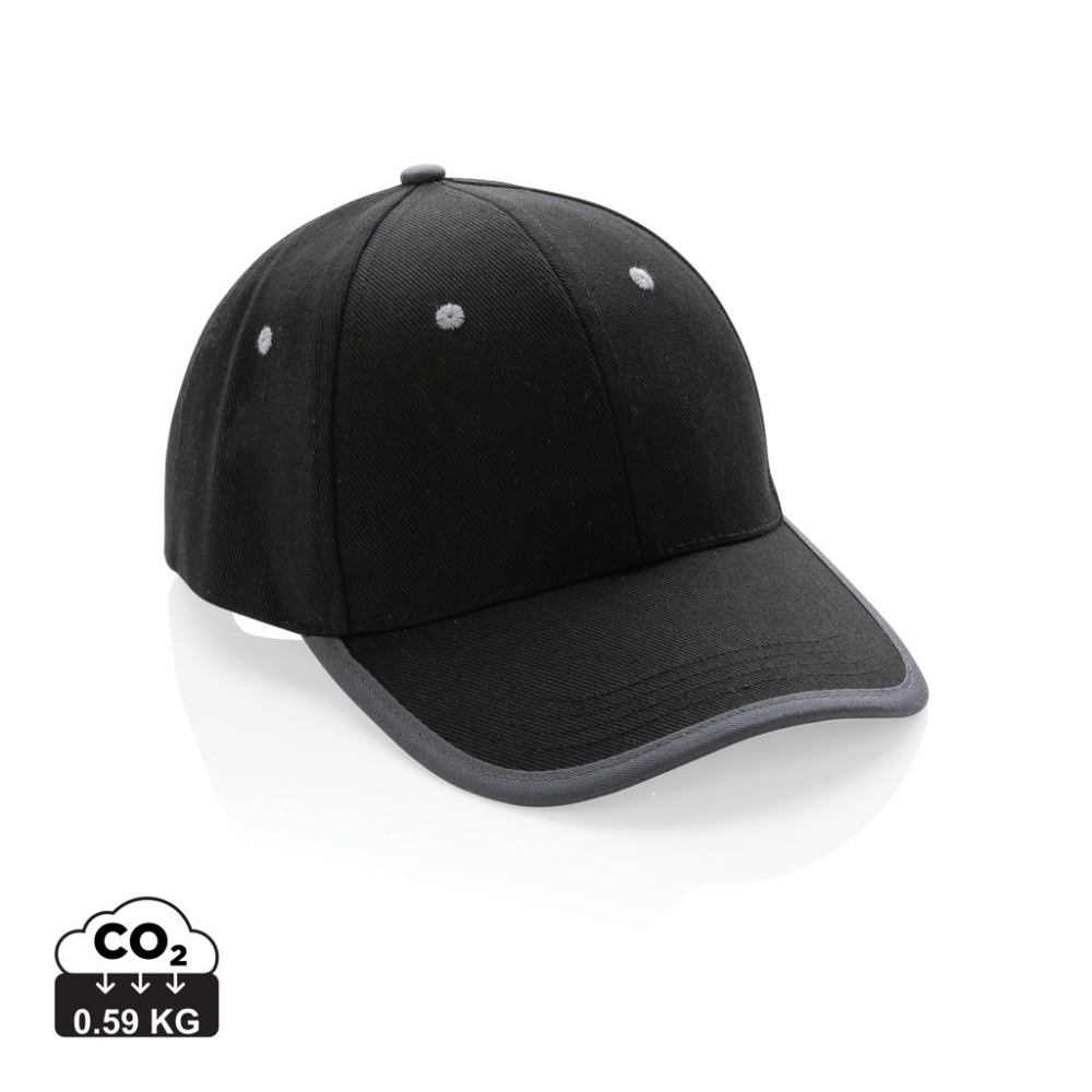 Logotrade business gifts photo of: Impact AWARE™ Brushed rcotton 6 panel contrast cap 280gr