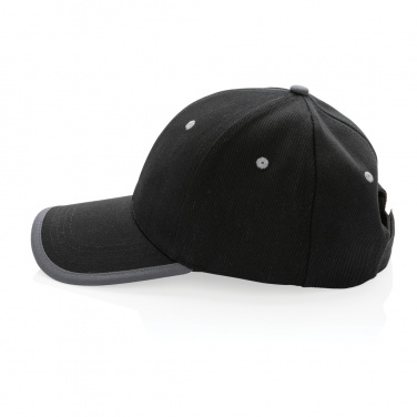 Logo trade promotional gifts image of: Impact AWARE™ Brushed rcotton 6 panel contrast cap 280gr