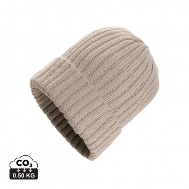 Logo trade promotional merchandise picture of: Kennedi AWARE™ Polylana® beanie with large rib