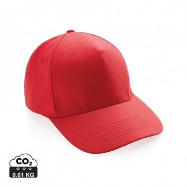 Logo trade corporate gift photo of: Impact 5panel 280gr Recycled cotton cap with AWARE™ tracer