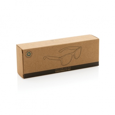 Logo trade promotional item photo of: GRS recycled PC plastic sunglasses with cork