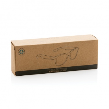 Logo trade advertising products picture of: Bamboo and RCS recycled plastic sunglasses