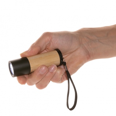 Logo trade promotional gifts picture of: Bamboo and RCS certfied recycled plastic torch