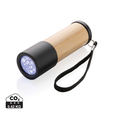 Logo trade promotional giveaways image of: Bamboo and RCS certfied recycled plastic torch